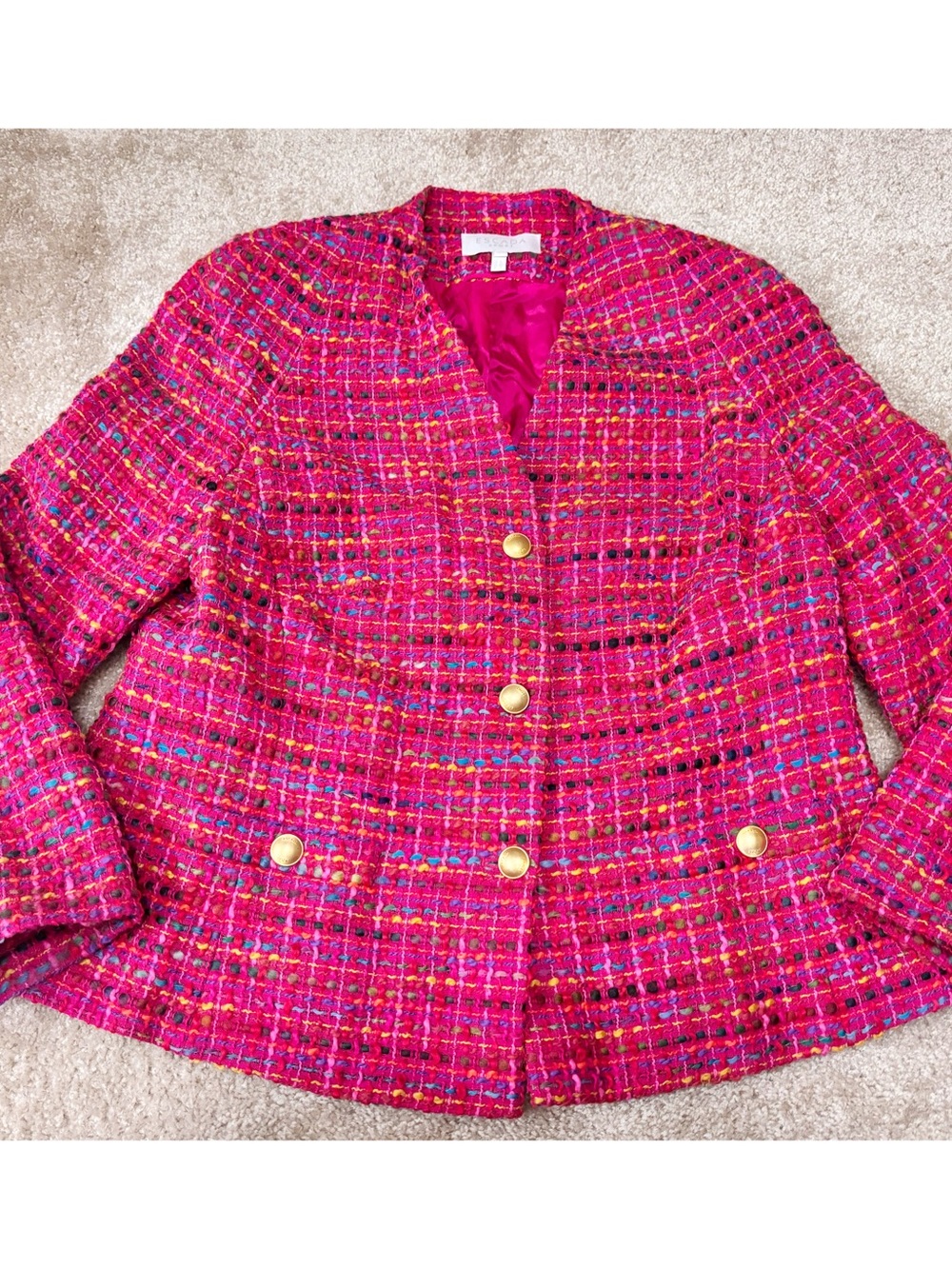 Escada Colorful Tweed Blazer